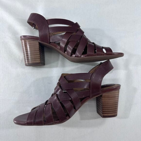 Clarks Artisan Ralene Women's SZ 7 Leather Strappy Sandals 90s style Gladiator - Picture 5 of 11